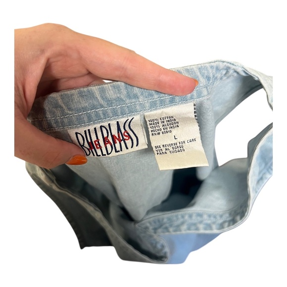 Vintage 90's Denim Maxi Dress 100% Cotton Large - Picture 5 of 5